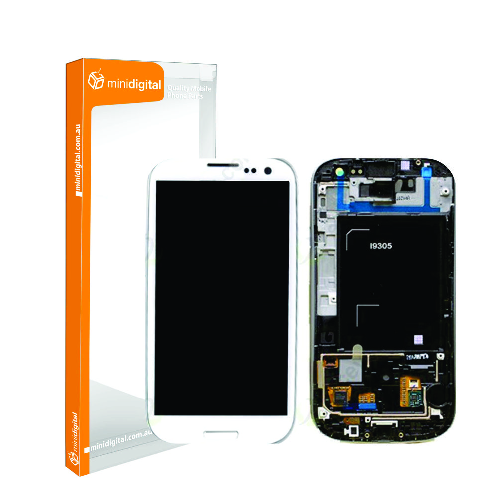 Samsung Galaxy S3 4G I9305 LCD Dig White w/ Frame