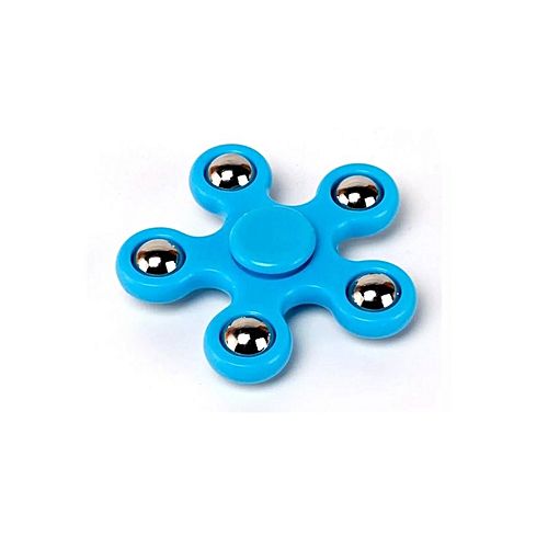 Blue 5 ball Plastic fidget spinner