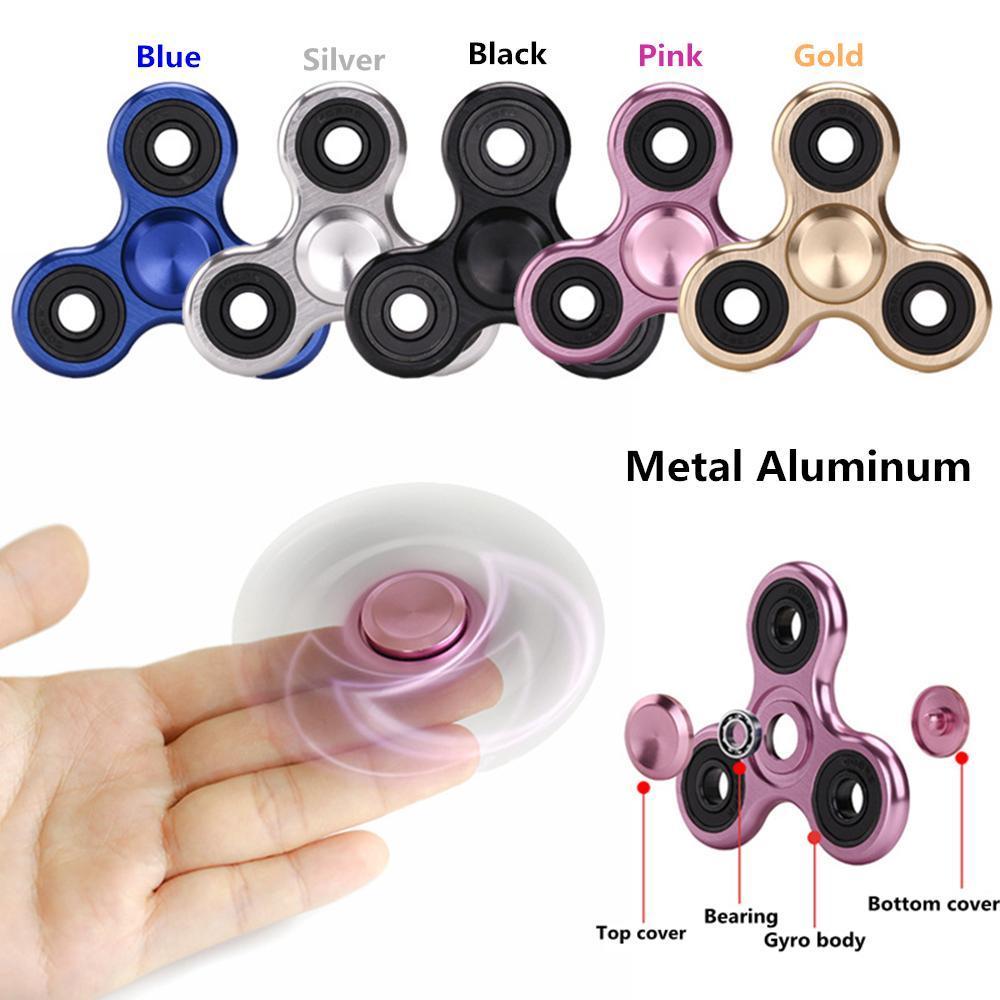 Silver Tri aluminium alloy fidget spinner