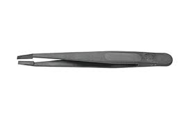 broad tip ESD safe tweezers carbon