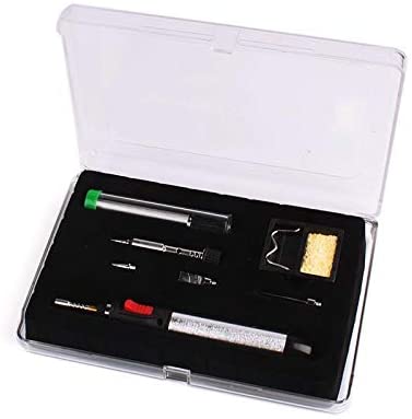 7 in 1 Butane Gas Soldering Iron Set 12ml 400-1300deg Welding Kit Torch