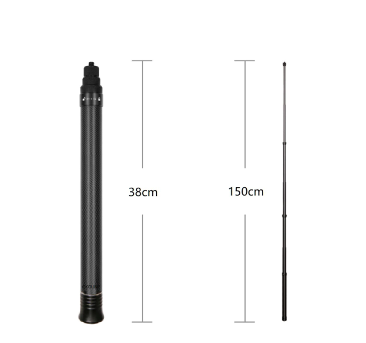 for GoPro 37-150cm Selfie Stick Monopod Pole Mount Handle Telescopic Go Pro Hero