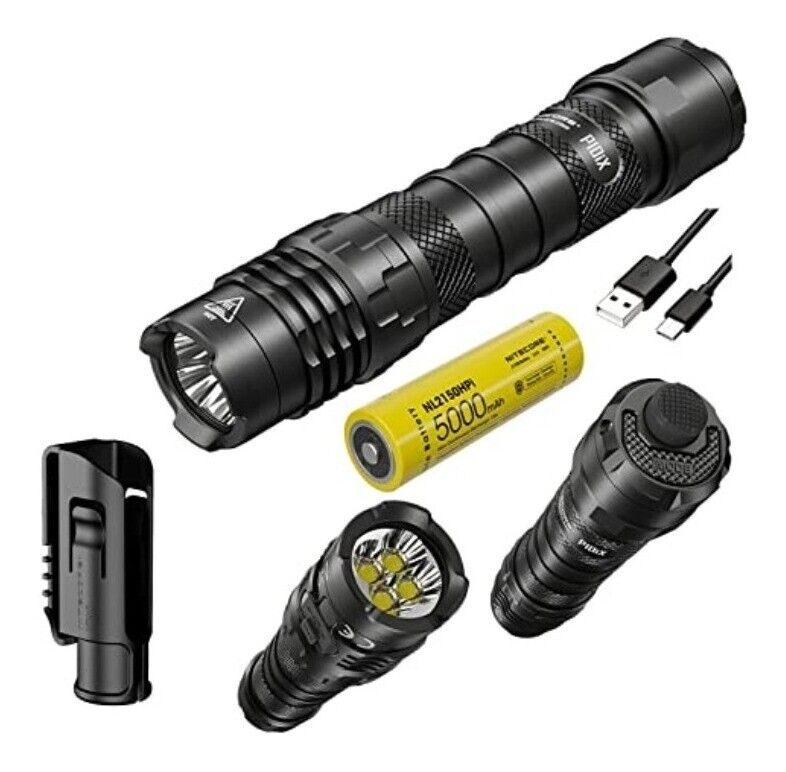 Nitecore P10iX compact 4000 lumen 158m USB-C rechargeable tactical floodlight