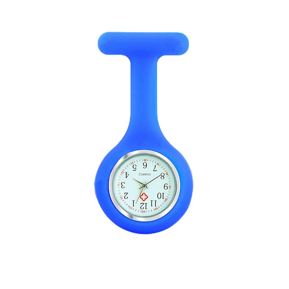 Clip Pin on Face FOB Watch for Doctors Nurses medical blue