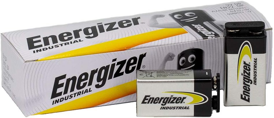  Energizer 9 Volt Industrial Alkaline Battery (Pack of 12)