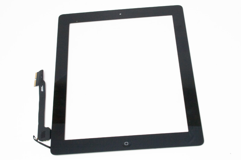 for iPad 3  4 Digitizer Black Complete with adhesive and home button