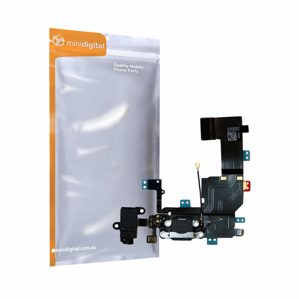 Charge Port Flex Black for iPhone 5S