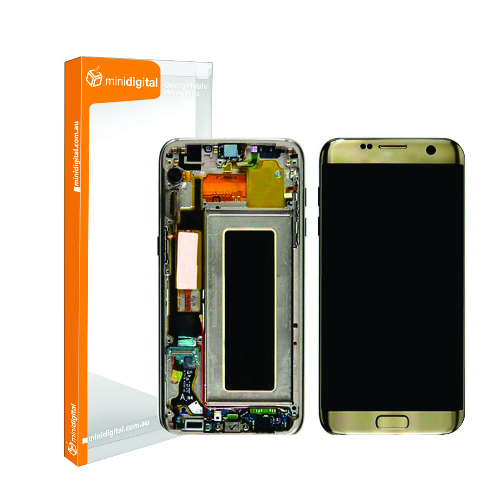 for Samsung Galaxy S7 EDGE LCD Digitizer gold with frame