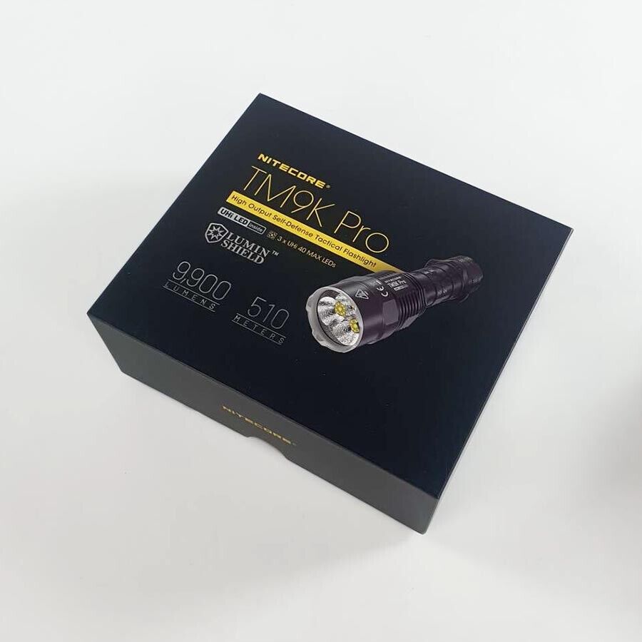 NiteCore TM9K PRO 9900 Lumens 510 Meter Triple LED 27 Cores Type-C Flashlight