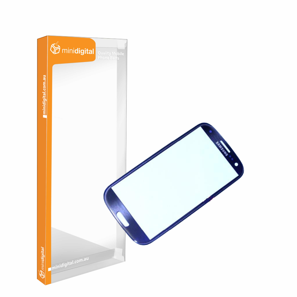 for Samsung Galaxy S3 i9300 / i9305 Blue Front Glass touch screen digitizer